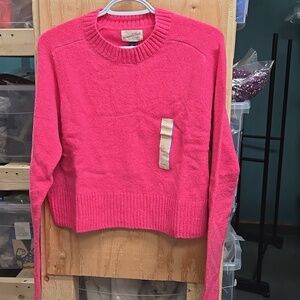 Universal Thread Size L Hot Pink Crew Neck Knit Sweater